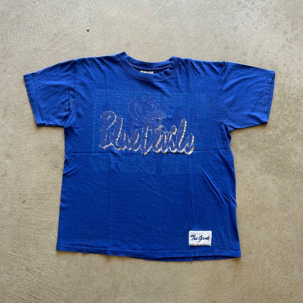 Vintage 90s The Game Duke Shirt Size Large Blue Devils NCAA University College